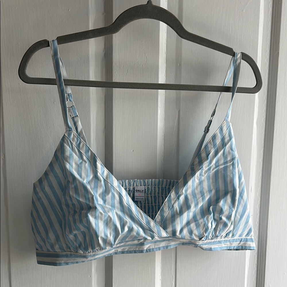 Blue Striped Bralette
